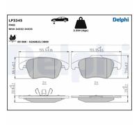 Brake pads Low-Metallic LP3345 DELPHI for MG MG HS
