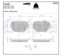 DELPHI LP3689 Brake pad set