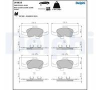 Delphi Brake Pads Front With Anti-Squeak Plate Without Accessories Fits Audi TT