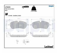 Delphi Brake Pads Set Front With Anti-Squeak Plate Fits Jaguar E-Pace Land Rover