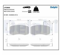 DELPHI LP3866 Brake pad set