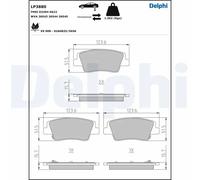 Brake pads Low-Metallic LP3880 DELPHI for HYUNDAI KIA
