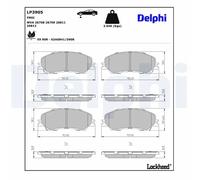 Brake pads Low-Metallic LP3905 DELPHI for ISUZU D-MAX III
