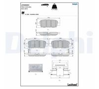 DELPHI LP5000EV Brake pad set