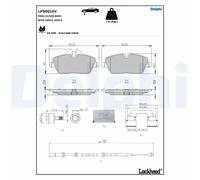 DELPHI LP5001EV Brake pad set