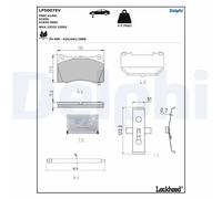 Delphi Brake Pads Set Front With Anti-Squeak Plate Fits Tesla Model S Model X