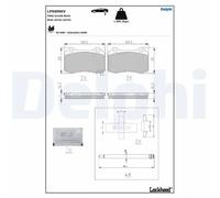 DELPHI LP5009EV Brake pad set