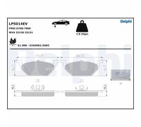Brake pads Low-Metallic LP5014EV DELPHI for VW STREETSCOOTER SEAT