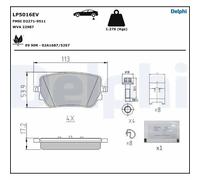 DELPHI LP5016EV Brake pad set