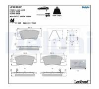 DELPHI LP5020EV Brake pad set