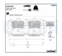 Brake pads Low-Metallic LP5032EV DELPHI for AUDI E-TRON E-TRON Sportback