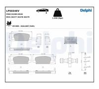 Rear Disc Brake Brake Pad Set Delphi LP5034EV Fits Tesla Model 3 Model Y