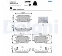 DELPHI LP5036EV Brake pad set