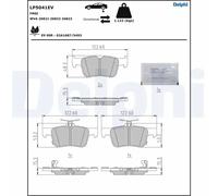 Delphi LP5041EV Brake Pads Set Rear With Anti-Squeak Plate Fits Honda E