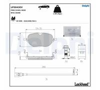 Brake pads Low-Metallic LP5043EV DELPHI for VW CUPRA