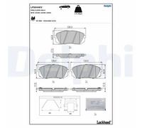 Brake pads Low-Metallic LP5044EV DELPHI for KIA HYUNDAI