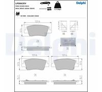 Delphi Brake Pads Rear With Anti-Squeak Plate Fits Genesis GV60 Hyundai Kia EV6
