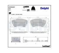 DELPHI LP5065EV Brake pad set