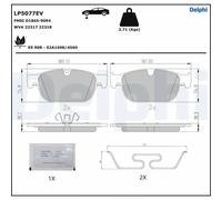 DELPHI LP5077EV Brake pad set