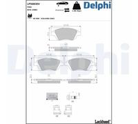 Fits DELPHI HAMULCE LP5083EV BRAKE PADS FRONT EV