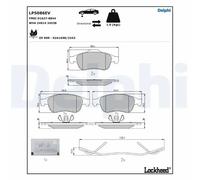 DELPHI LP5086EV Brake pad set