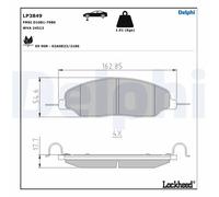 Fits DELPHI LP3849 Ham pads. FORD ASIA & OCEANIA Mustang Mustang