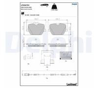 DELPHI LP5067EV Brake pad set