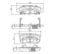 Brake pads N3615015 NIPPARTS for MITSUBISHI DODGE CHRYSLER JEEP