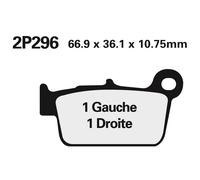 NISSIN Street /Off-Road Sintered Metal Brake pads - 2P-296ST-MX, size 135 mm