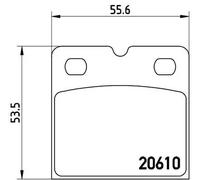 BREMBO P 02 001 Brake Pad Set, disc parking brake