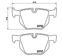Brake pads P 06 033 BREMBO for BMW 5 5 Touring 6 6 Convertible
