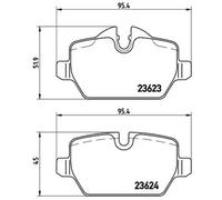 Brembo Brake Pads P 06 037 Rear Set of 4 for BMW 1 3 1 Coupe 3 Coupe