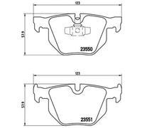 Brake pads P 06 039 BREMBO for BMW 3 Touring 3 3 Convertible 3 Coupe X1