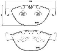 P06047 Front Brake Pad Set 4x Pads Prepared For Wear Indicator Braking By Brembo