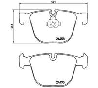 Brake pads P 06 050 BREMBO for BMW X6 X5