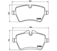 Brembo Xtra Front Brake Pad Set fits Mini Mini Clubman
