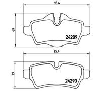 Brake Pads Set fits MINI ROADSTER COOPER R59 2.0D Rear 11 to 15 N47C20A Brembo