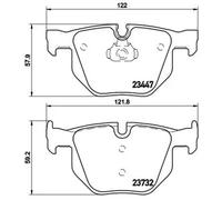 BREMBO P 06 056X Brake pad set