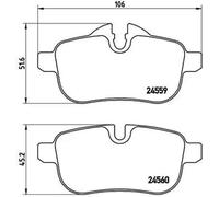 Brake pads P 06 062 BREMBO for BMW Z4 Roadster