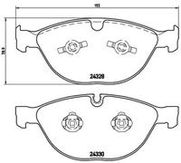 Brake pads P 06 066 BREMBO for JAGUAR BMW