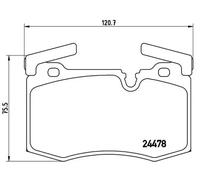 Brembo P06068 Front Disc Brake Pad - Set of 4