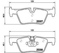 Brake pads P 06 071 BREMBO for BMW 1 Sports Hatch X3 3 4 Coupe 3 Gran Turismo