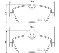 Brake pads P 06 091 BREMBO for BMW i3