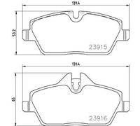 Brake pads P 06 091E BREMBO for BMW i3