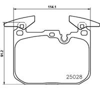 P06096 Front Brake Pad Set 4x Pads Prepared For Wear Indicator Braking By Brembo