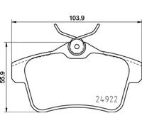 BREMBO P 06 102 Brake pad set