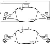 P06107 Front Brake Pad Set 4x Pads Prepared For Wear Indicator Braking By Brembo