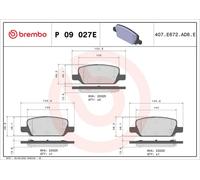 Brembo Brake Pad Set P 09 027E for Tesla Model 3/Y