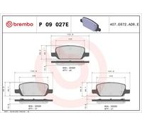 BREMBO P 09 027E Brake pad set