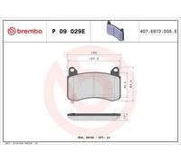 BREMBO P 09 029E Brake pad set